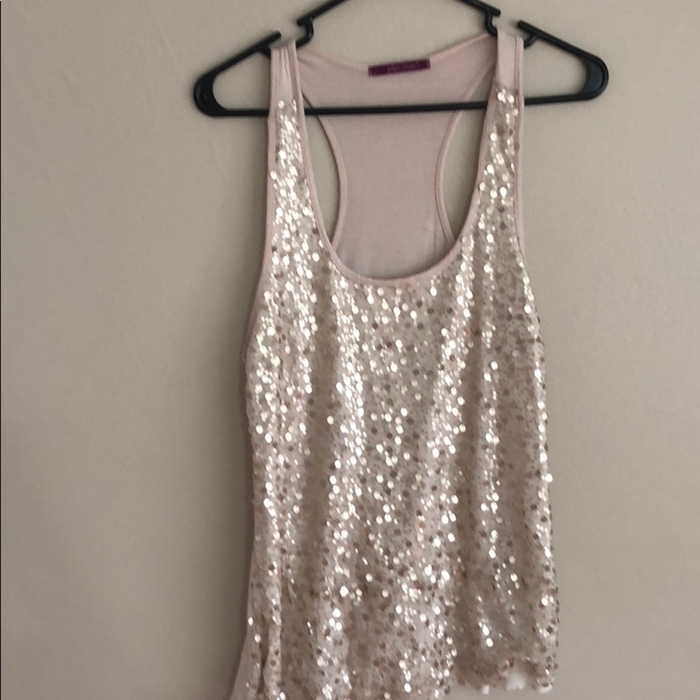 Gold sequin top